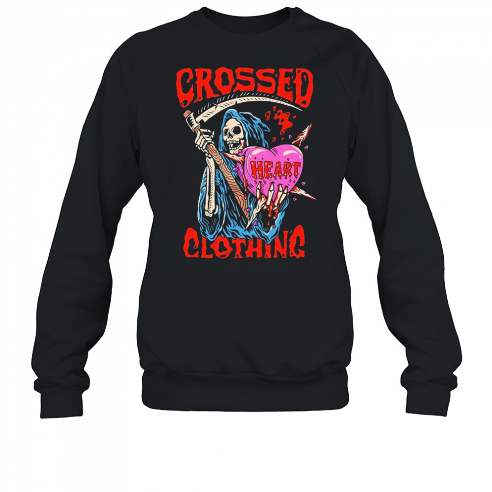 Crossed Heart Death Grim Reaper T-shirt Sweatshirt