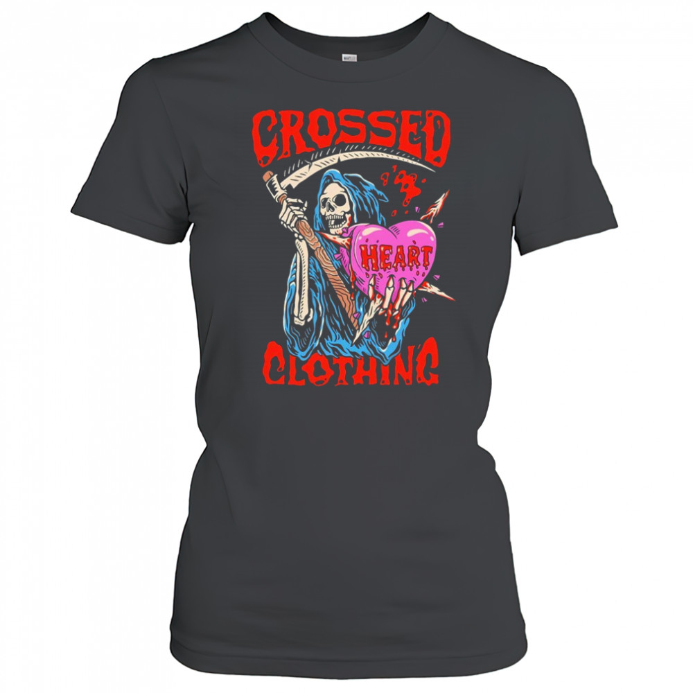 Crossed Heart Death Grim Reaper T-shirt Women's T-shirt