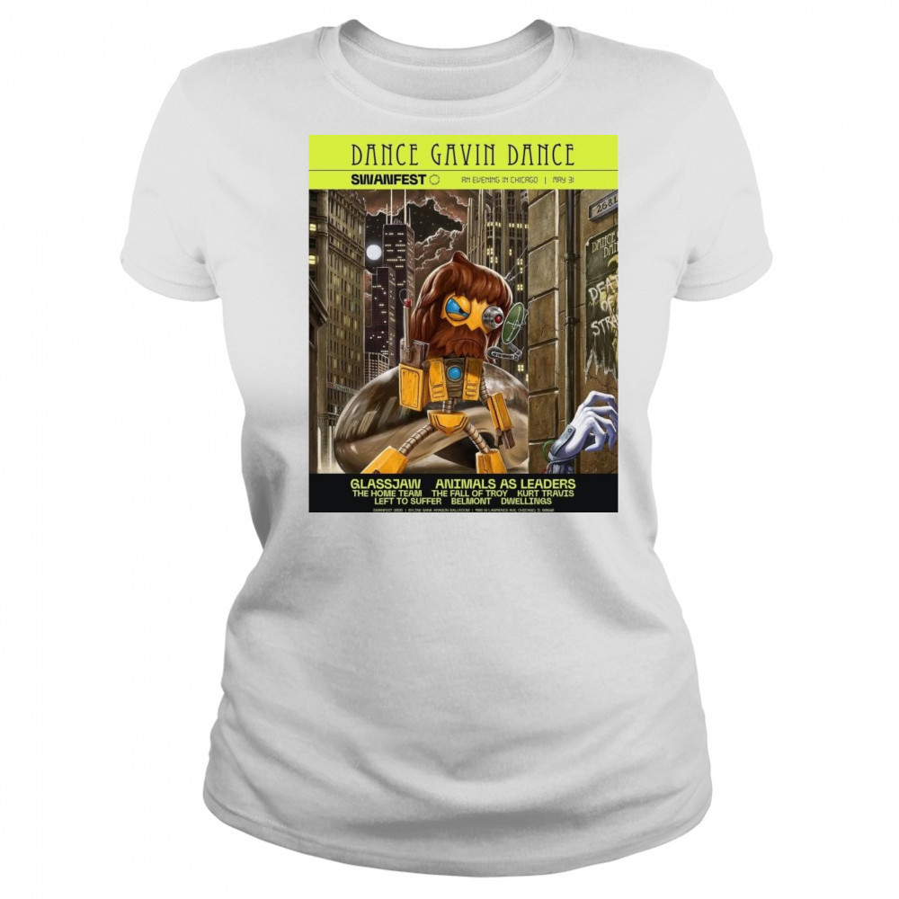 Dance Gavin Dance Swanfest An Evening In Chicago May 31 2025 Byline Bank Aragon Ballroom t-shirt Women's T-shirt
