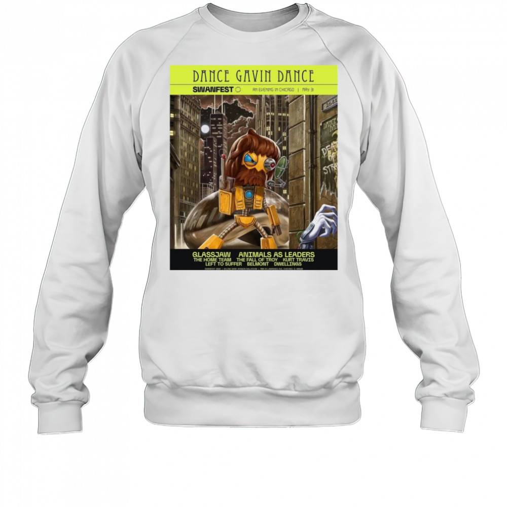 Dance Gavin Dance Swanfest An Evening In Chicago May 31 2025 Byline Bank Aragon Ballroom t-shirt Sweatshirt