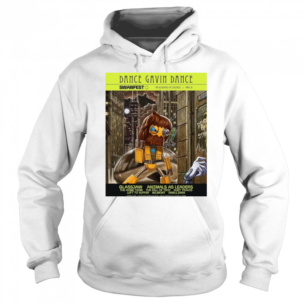 Dance Gavin Dance Swanfest An Evening In Chicago May 31 2025 Byline Bank Aragon Ballroom t-shirt Sweatshirt