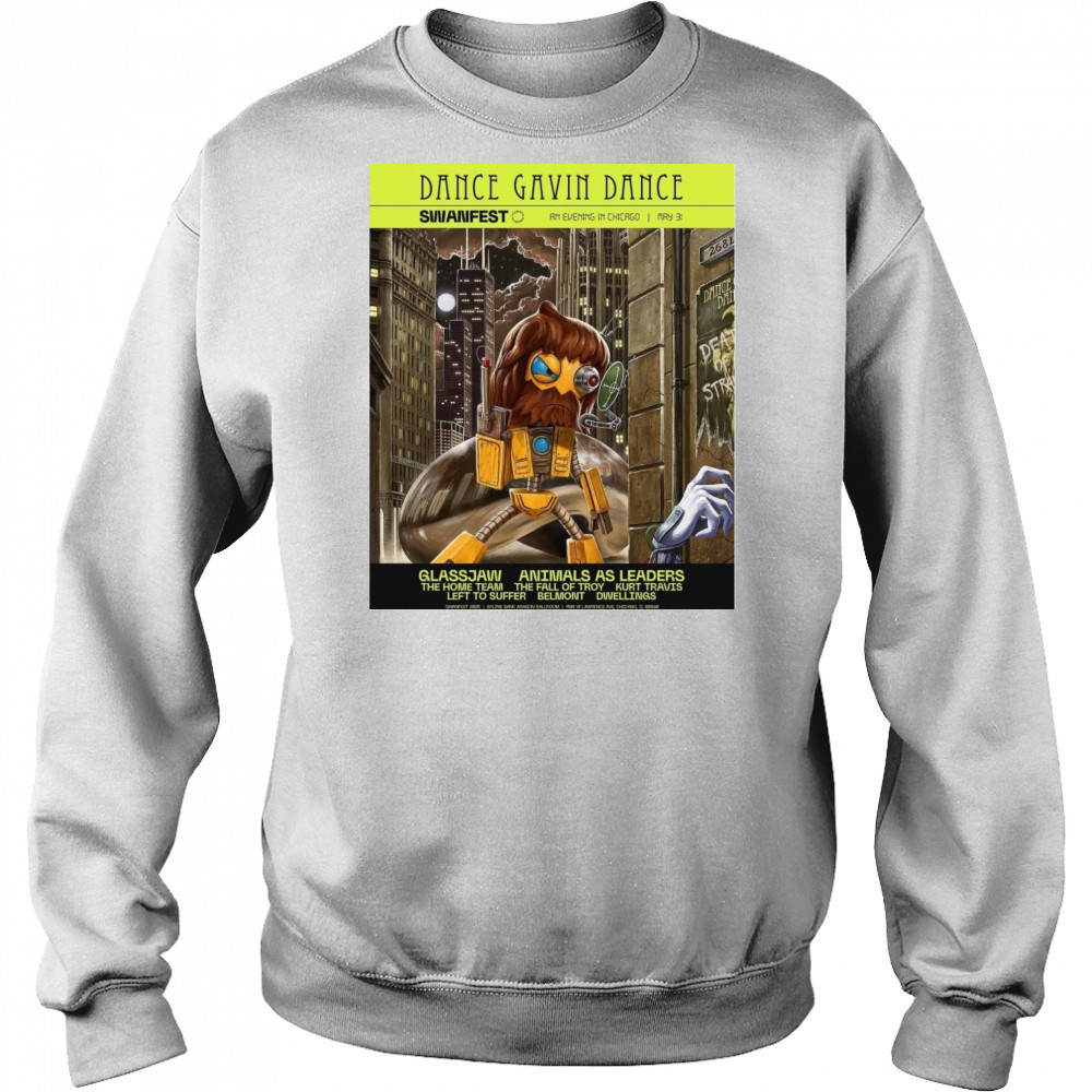 Dance Gavin Dance Swanfest An Evening In Chicago May 31 2025 Byline Bank Aragon Ballroom t-shirt Hoodie
