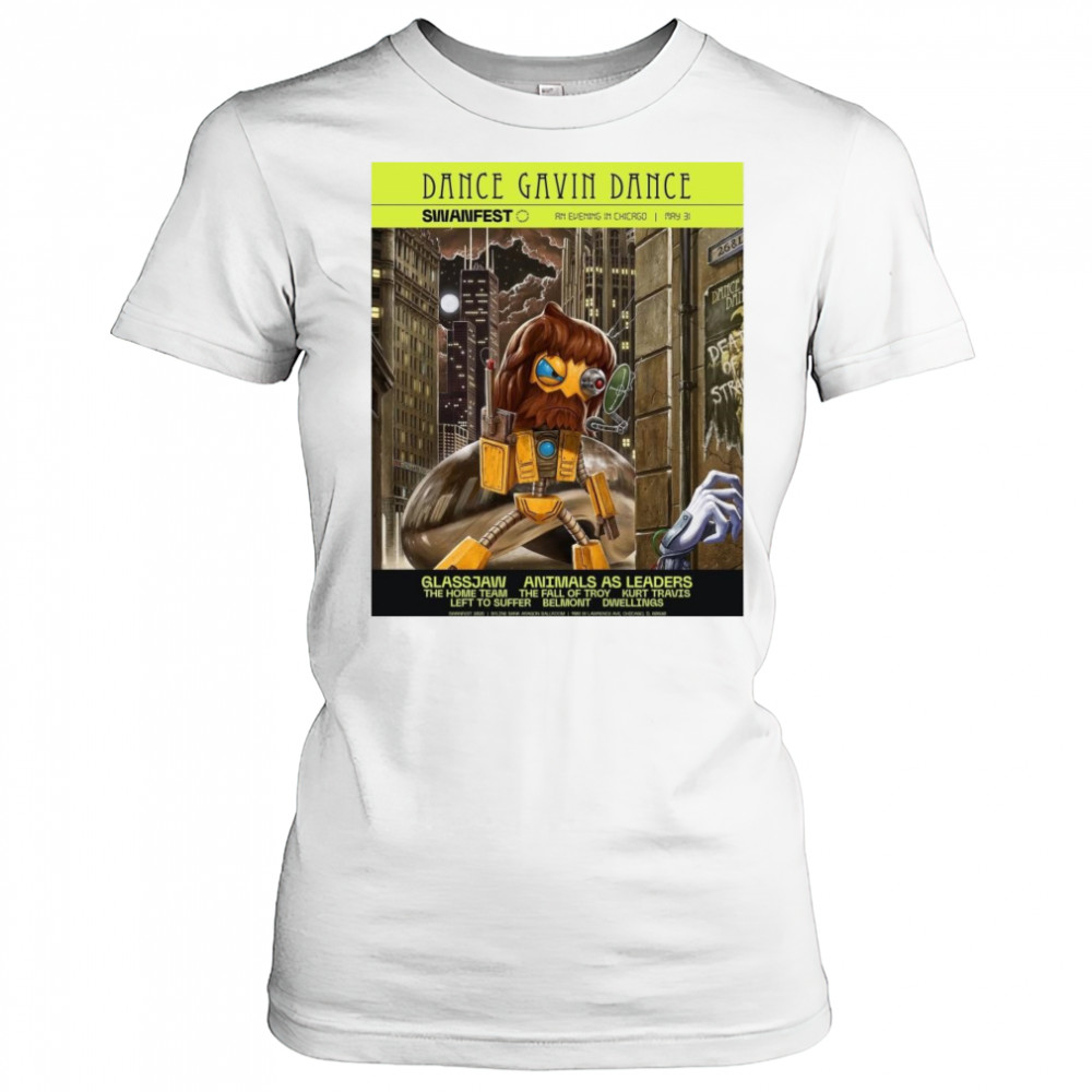Dance Gavin Dance Swanfest An Evening In Chicago May 31 2025 Byline Bank Aragon Ballroom t-shirt Women's T-shirt