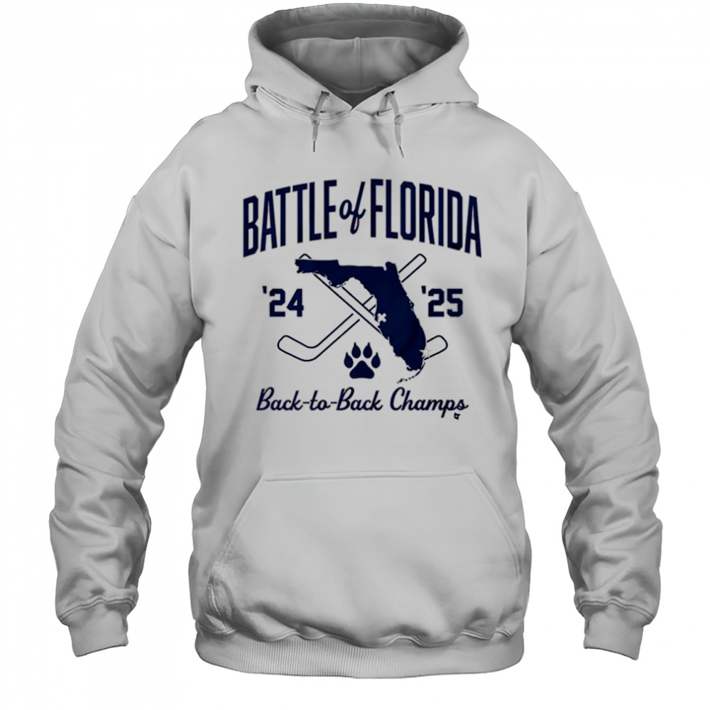 Florida Panthers Hockey Battle of Florida Back-to-Back Champs 2025 Graphic t-shirt Hoodie