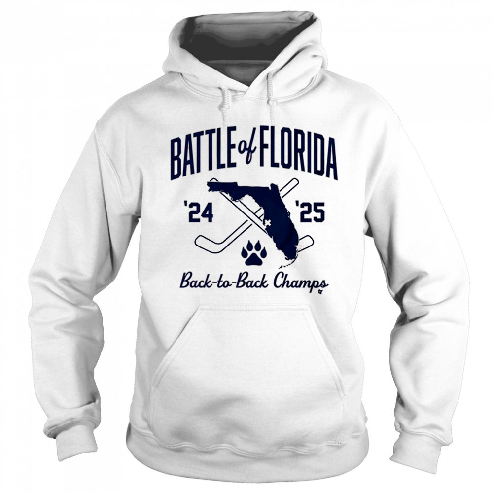 Florida Panthers Hockey Battle of Florida Back-to-Back Champs 2025 Graphic t-shirt Sweatshirt