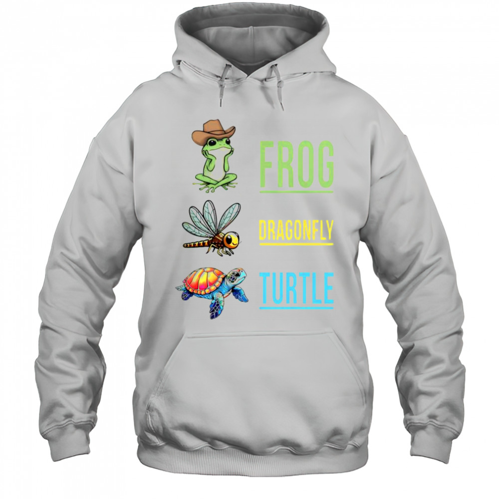 Frog Dragonfly Turtle T-Shirt Hoodie
