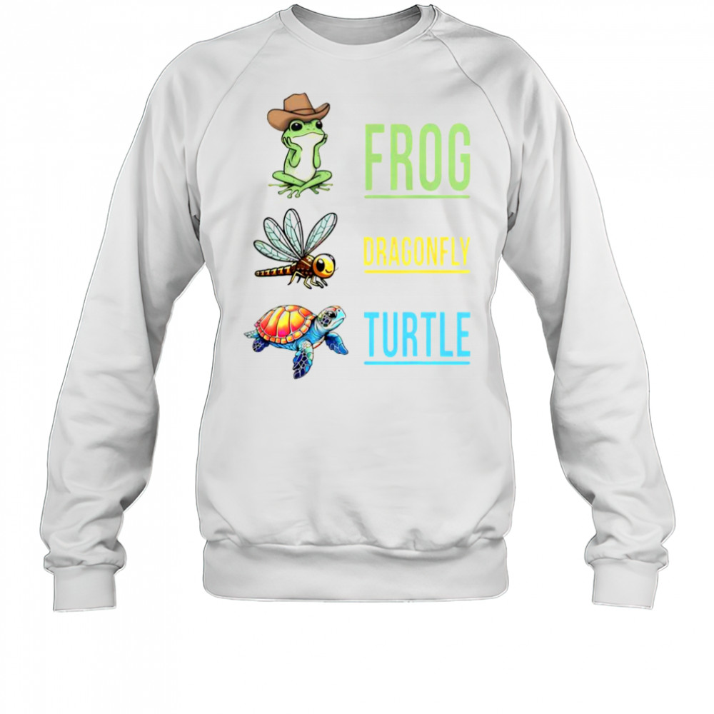 Frog Dragonfly Turtle T-Shirt Sweatshirt