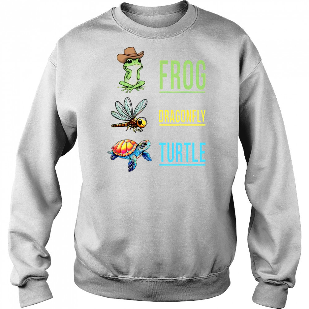 Frog Dragonfly Turtle T-Shirt Hoodie
