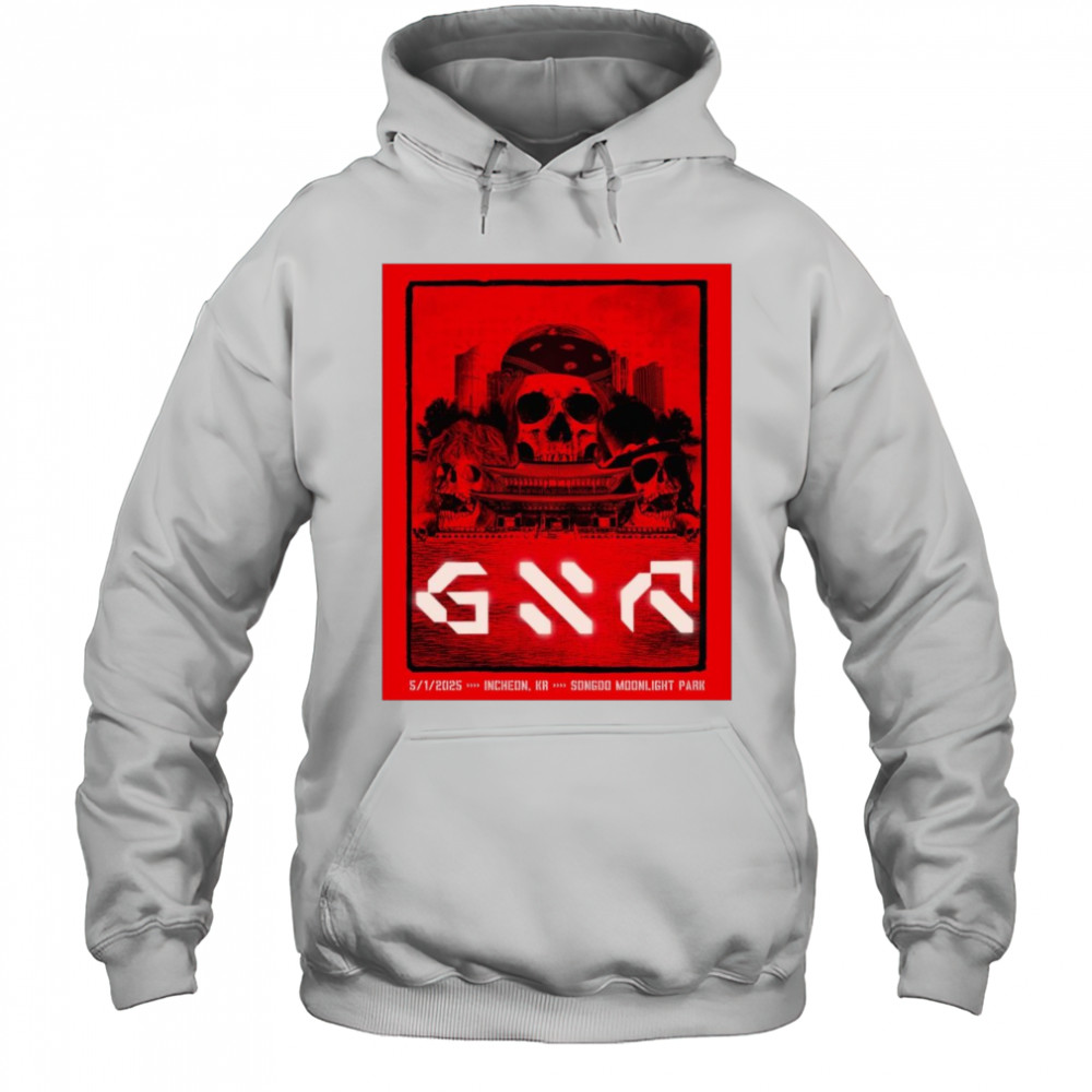 Guns N’ Roses 5 1 2025 Incheon Korea Songdo Moonlight Park t-shirt Hoodie
