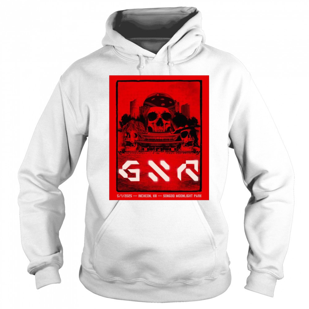 Guns N’ Roses 5 1 2025 Incheon Korea Songdo Moonlight Park t-shirt Sweatshirt