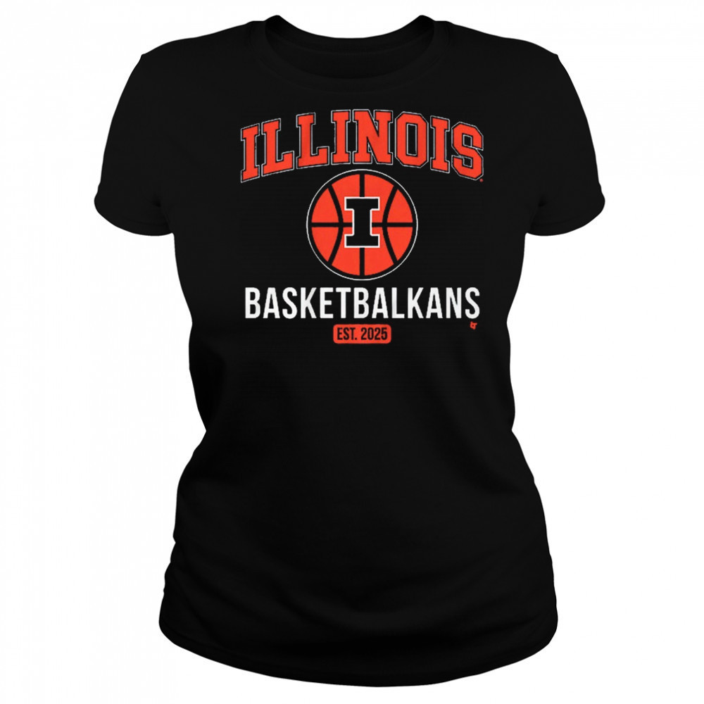 Illinois Fighting Illini Basketbalkans Est 2025 t-shirt Women's T-shirt