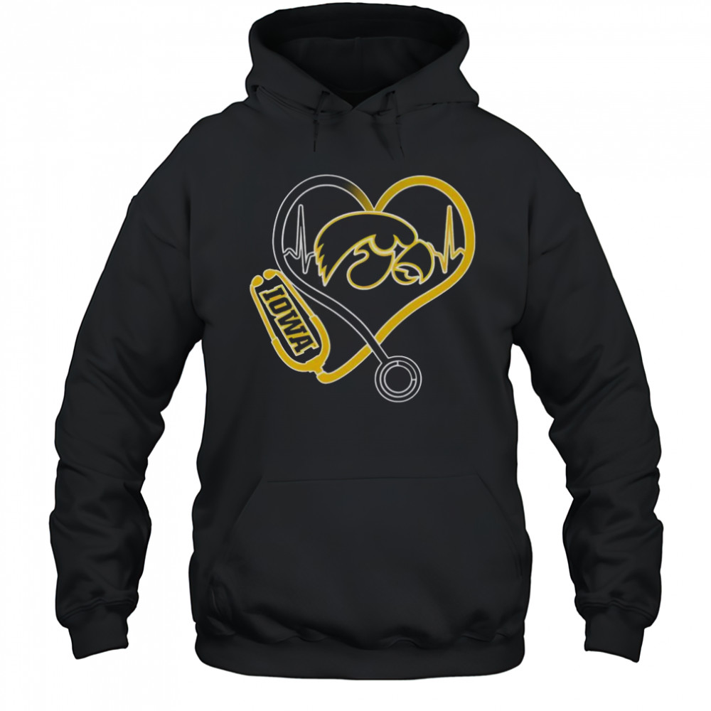 Iowa Hawkeyes Caring Hearts Nurses T-Shirt Hoodie