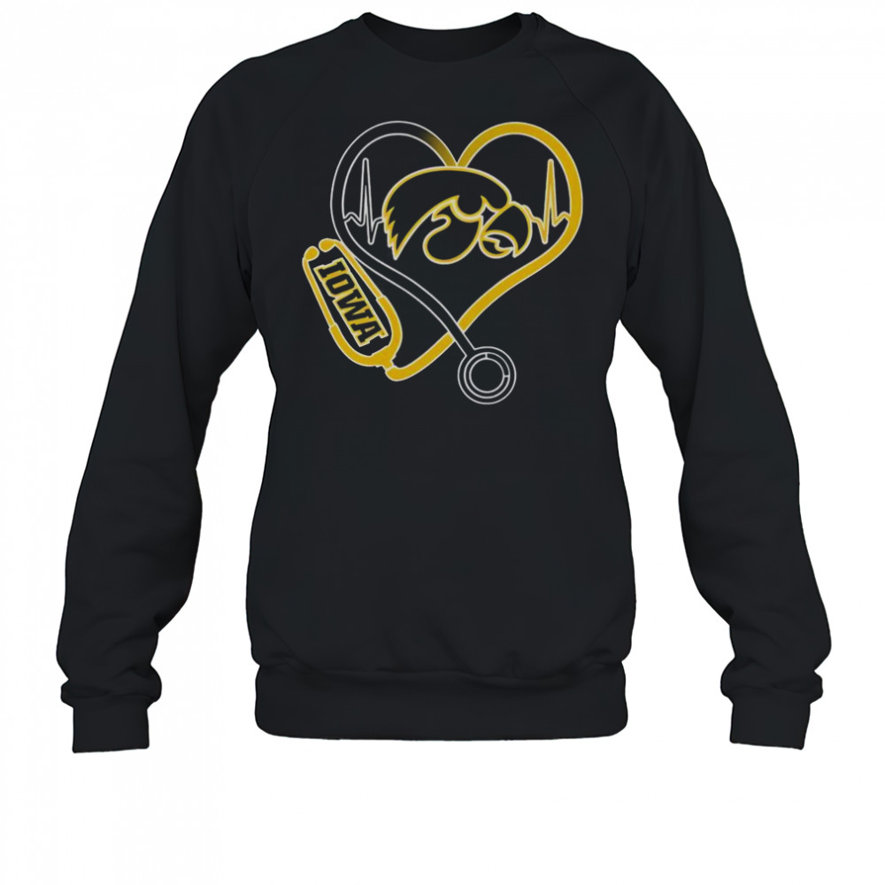 Iowa Hawkeyes Caring Hearts Nurses T-Shirt Sweatshirt