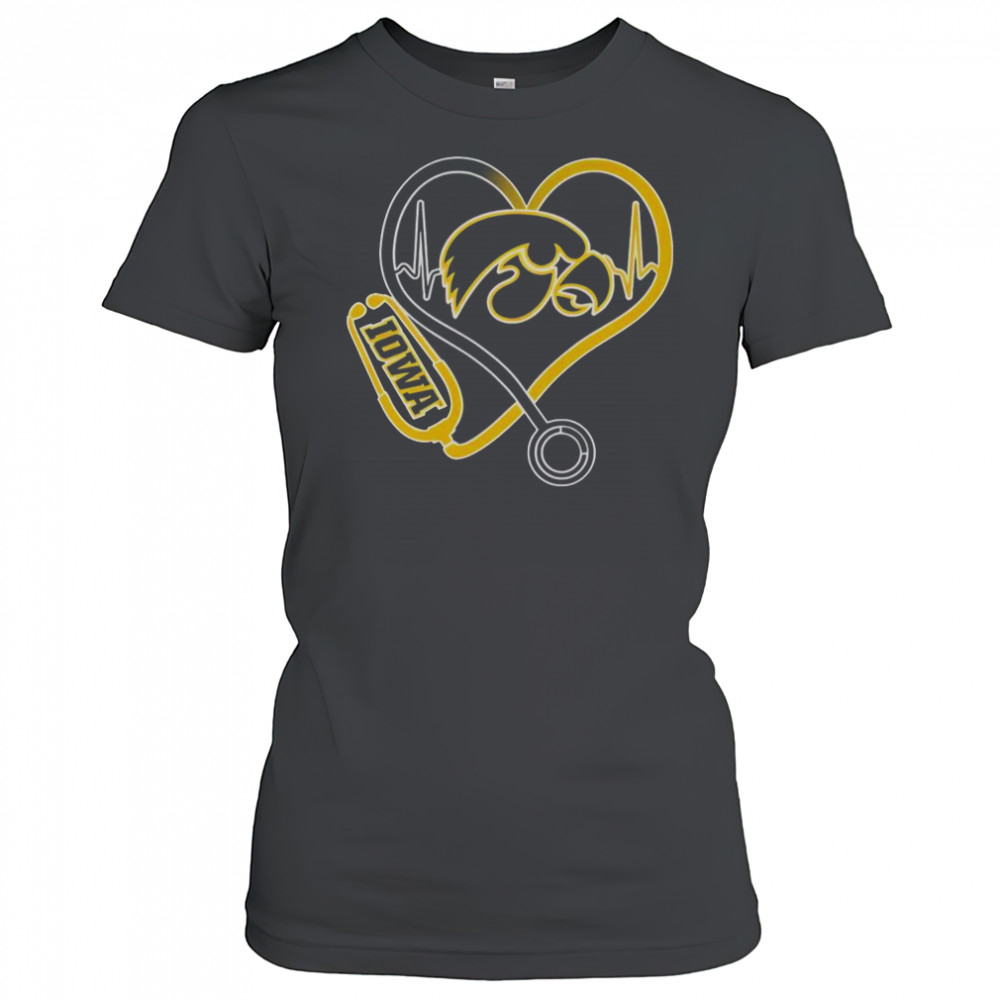 Iowa Hawkeyes Caring Hearts Nurses T-Shirt Women's T-shirt