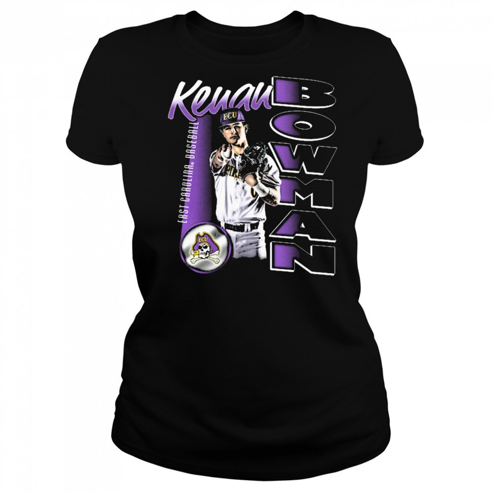 Kenan Bowman East Carolina Pirates baseball NCAA Division I Portrait t-shirt Women's T-shirt