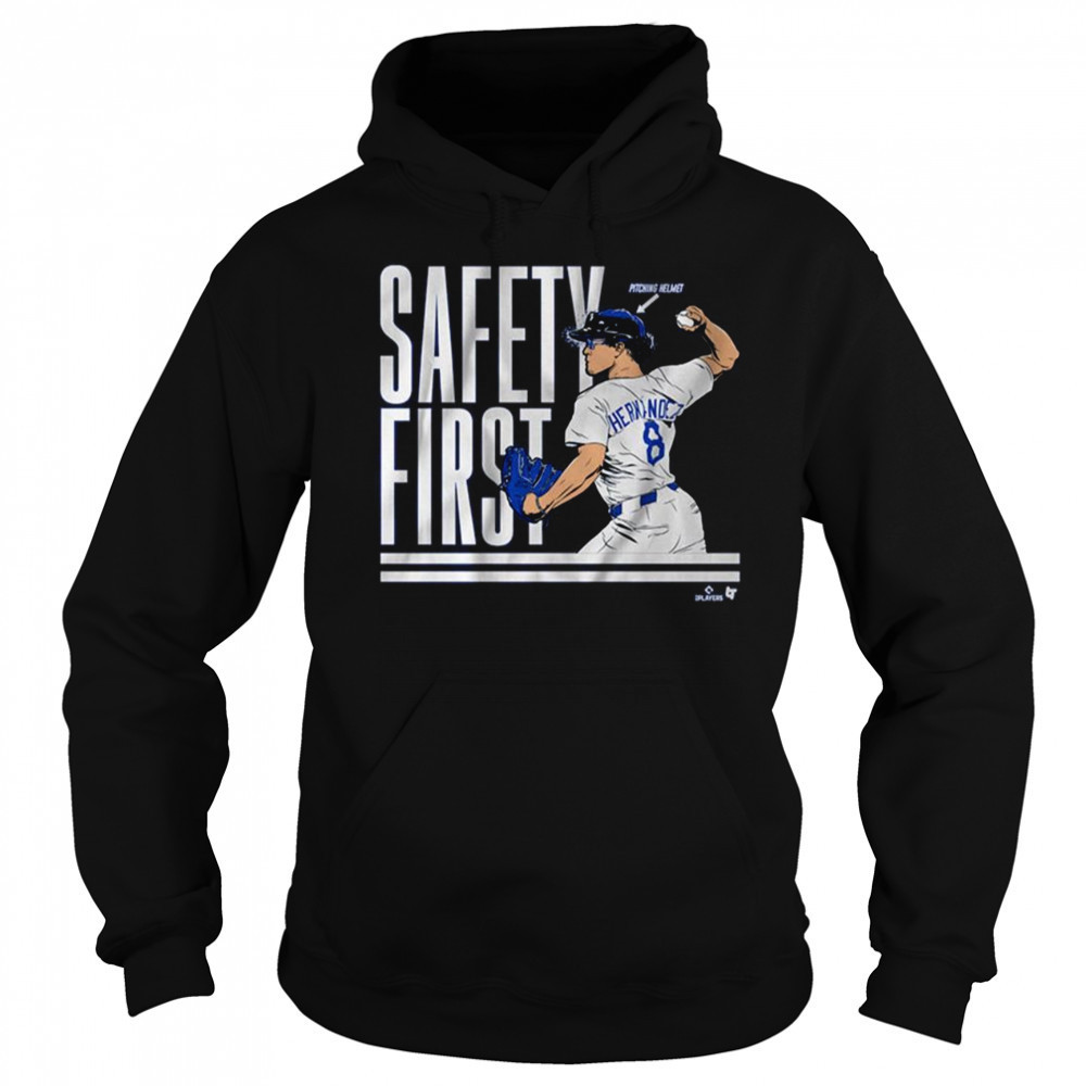 Kike Hernandez Safety First Pitching Helmet Los Angeles Dodgers MLB Baseball 2025 t-shirt Sweatshirt