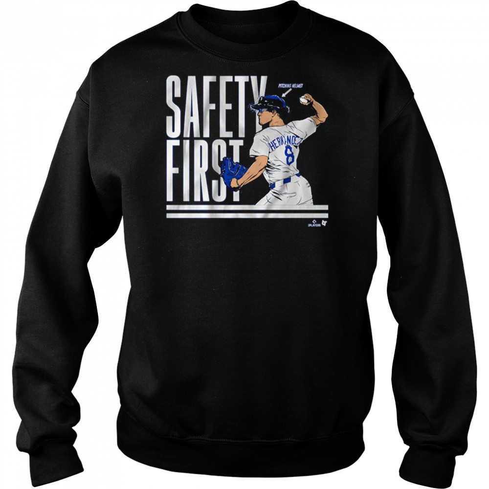 Kike Hernandez Safety First Pitching Helmet Los Angeles Dodgers MLB Baseball 2025 t-shirt Hoodie