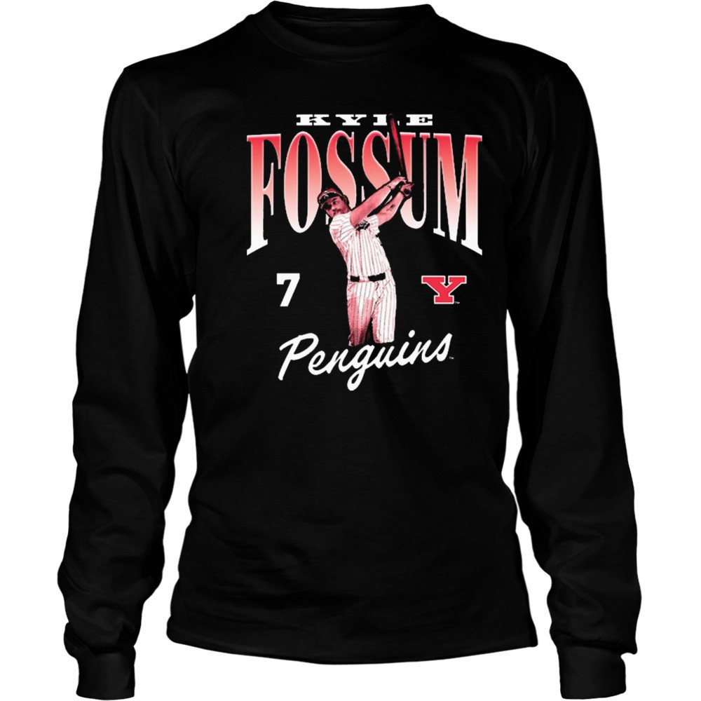 Kyle Fossum 7 Youngstown State Penguins baseball NCAA Division I 2025 t-shirt Long Sleeved