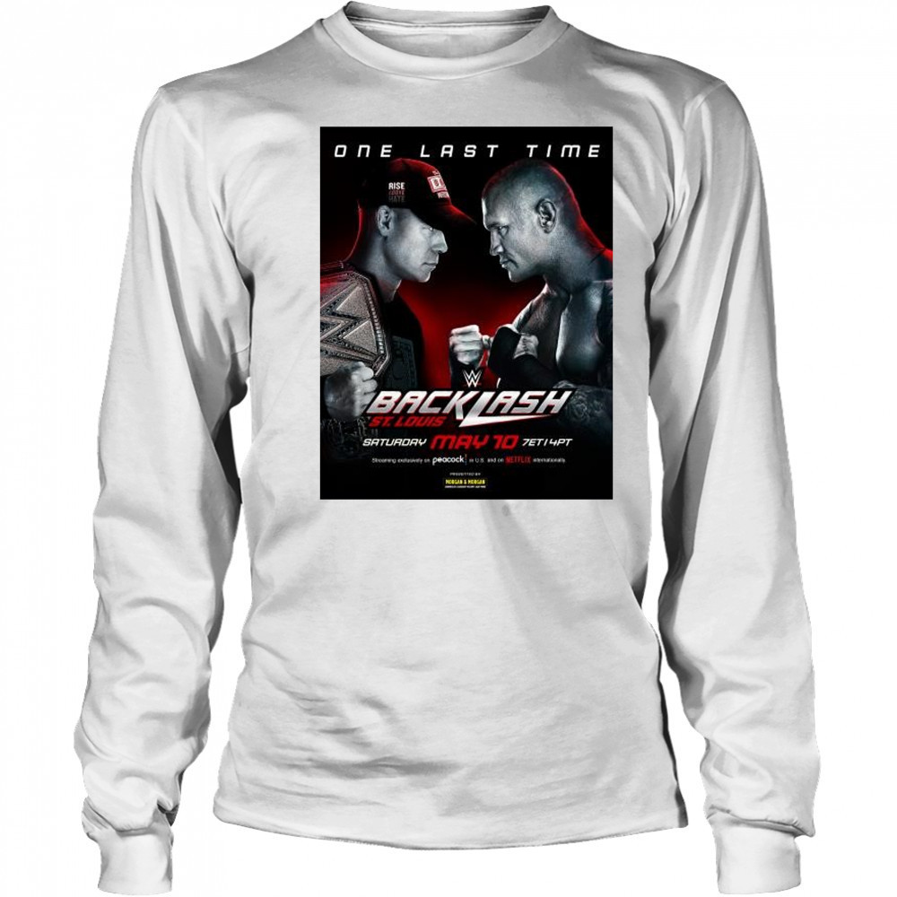 One Last Time WWE Backlash St.Louis May 10 2025 John Cena vs Randy Orton t-shirt Long Sleeved