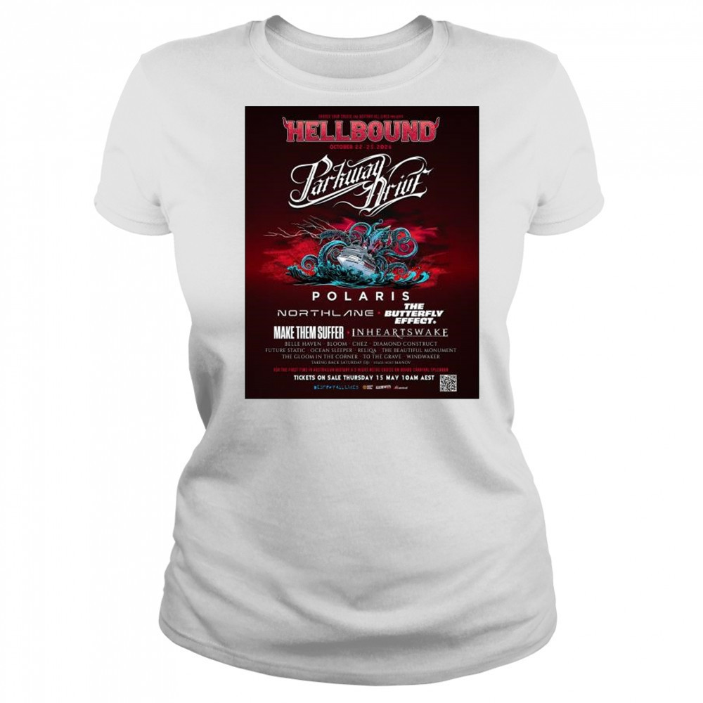 Parkway Drive Hellbound October 22-25 2026 Polaris Northlane The Butterfly Effect t-shirt Women's T-shirt