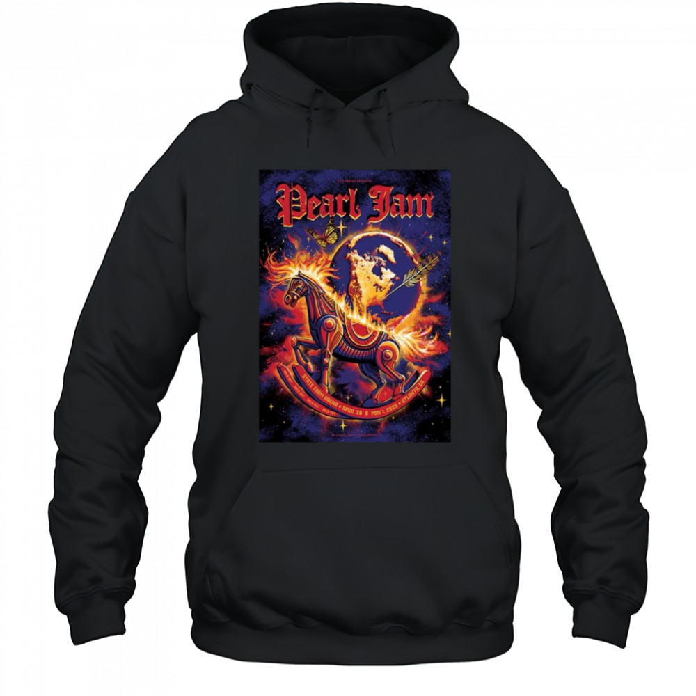 Pearl Jam Full Shows In Atlanta Georgia At State Farm Arena On April 29 And May 1 2025 Burning Rocking Horse Shirt Hoodie