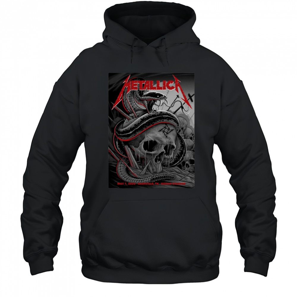 Poster Metallica World Tour On May 1 2025 Nashville TN Nissan Stadium t-shirt Hoodie