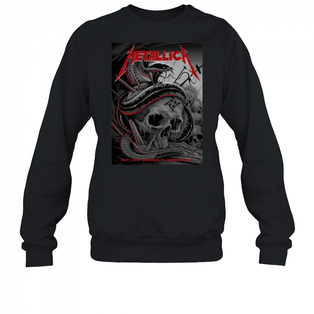 Poster Metallica World Tour On May 1 2025 Nashville TN Nissan Stadium t-shirt Sweatshirt