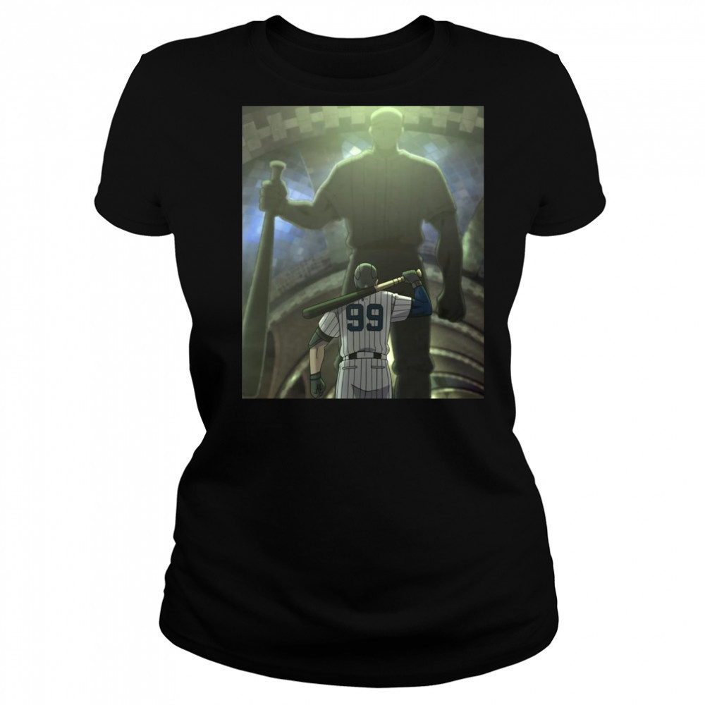 Poster New York Yankees Aaron Judge Is On Pace For A Superhuman Season 2025 fWAR 16.7 t-shirt Women's T-shirt