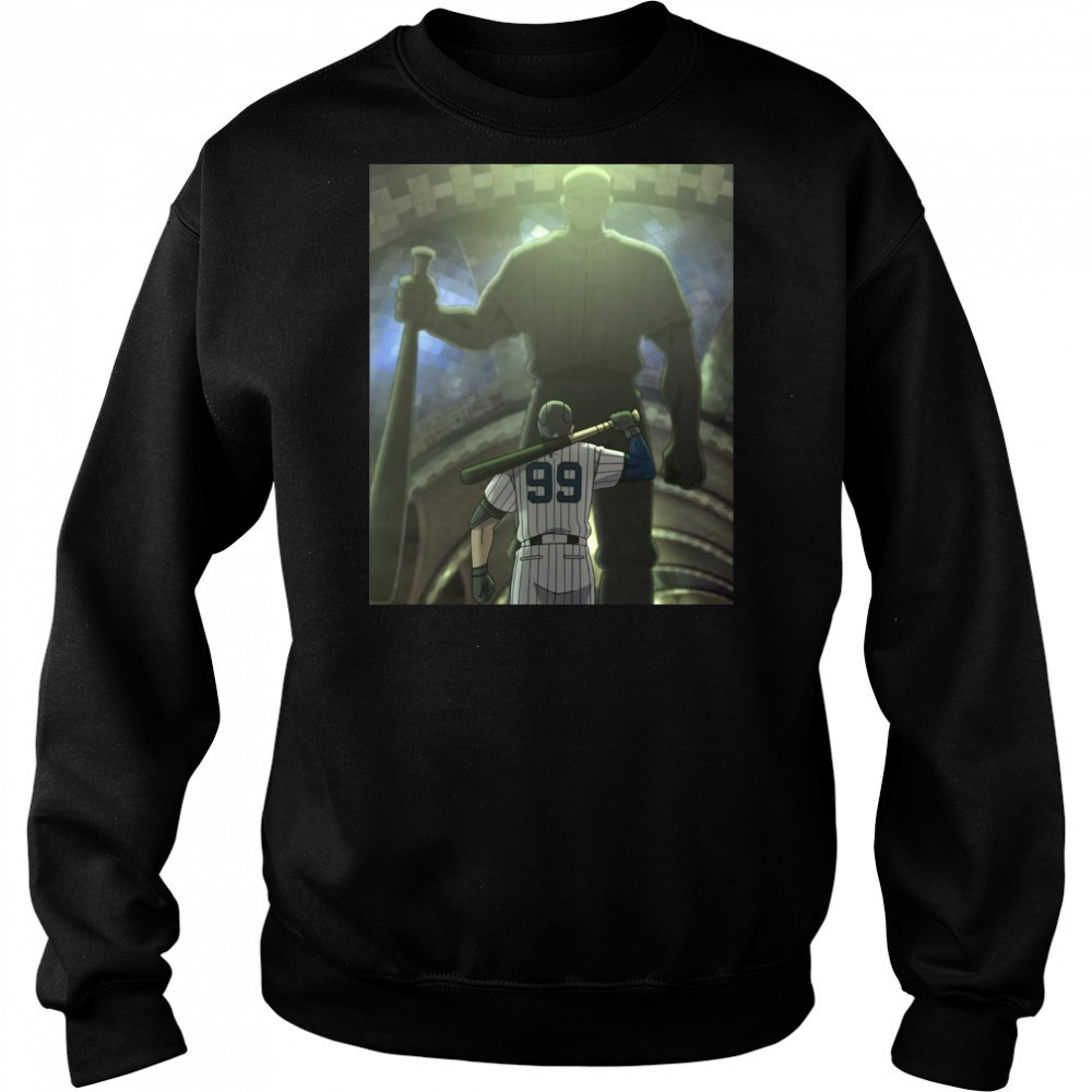 Poster New York Yankees Aaron Judge Is On Pace For A Superhuman Season 2025 fWAR 16.7 t-shirt Hoodie