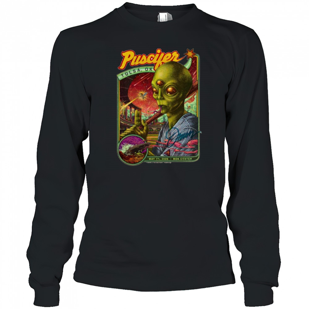 Poster Puscifer May 1st 2025 Bok Center In Tulsa OK t-shirt Long Sleeved