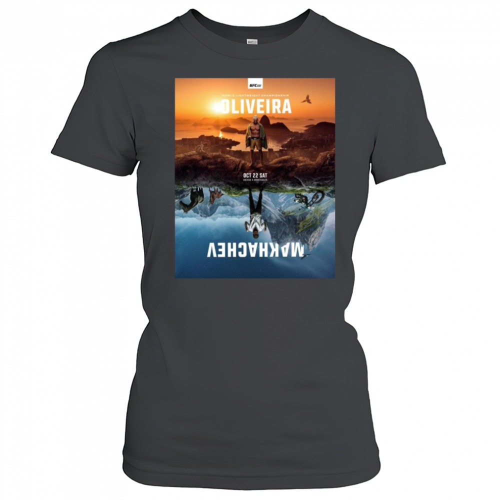 Poster World Lightweight Championship Oliveira Vs Makhachev October 22 Sat Bozebo X Sporteagles t-shirt Women's T-shirt