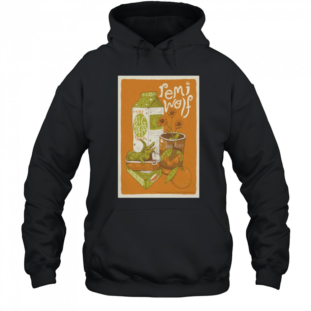 Remi Wolf The Big Ideas Tour May 1 2025 With Dana Alden Clearwater Florida Poster Graphic t-shirt Hoodie
