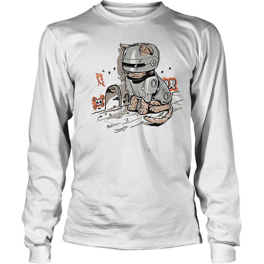 Robotcat shirt Long Sleeved