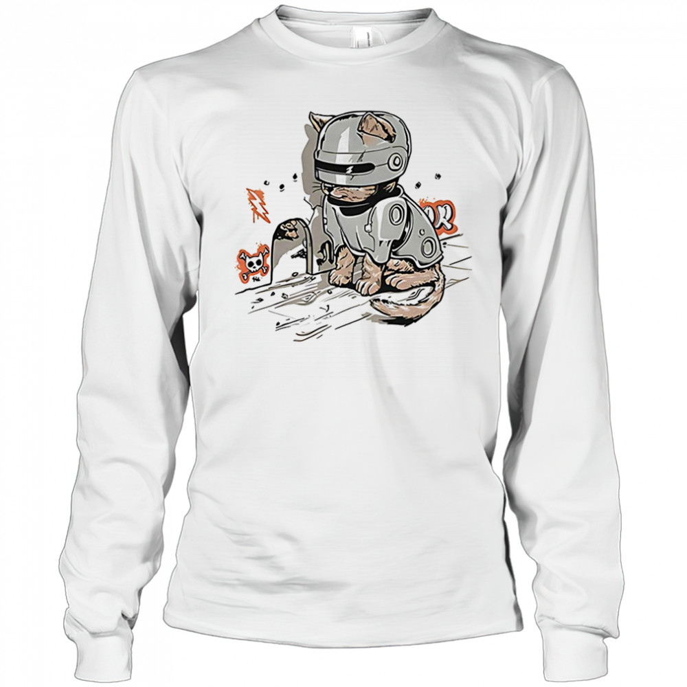 Robotcat shirt Long Sleeved