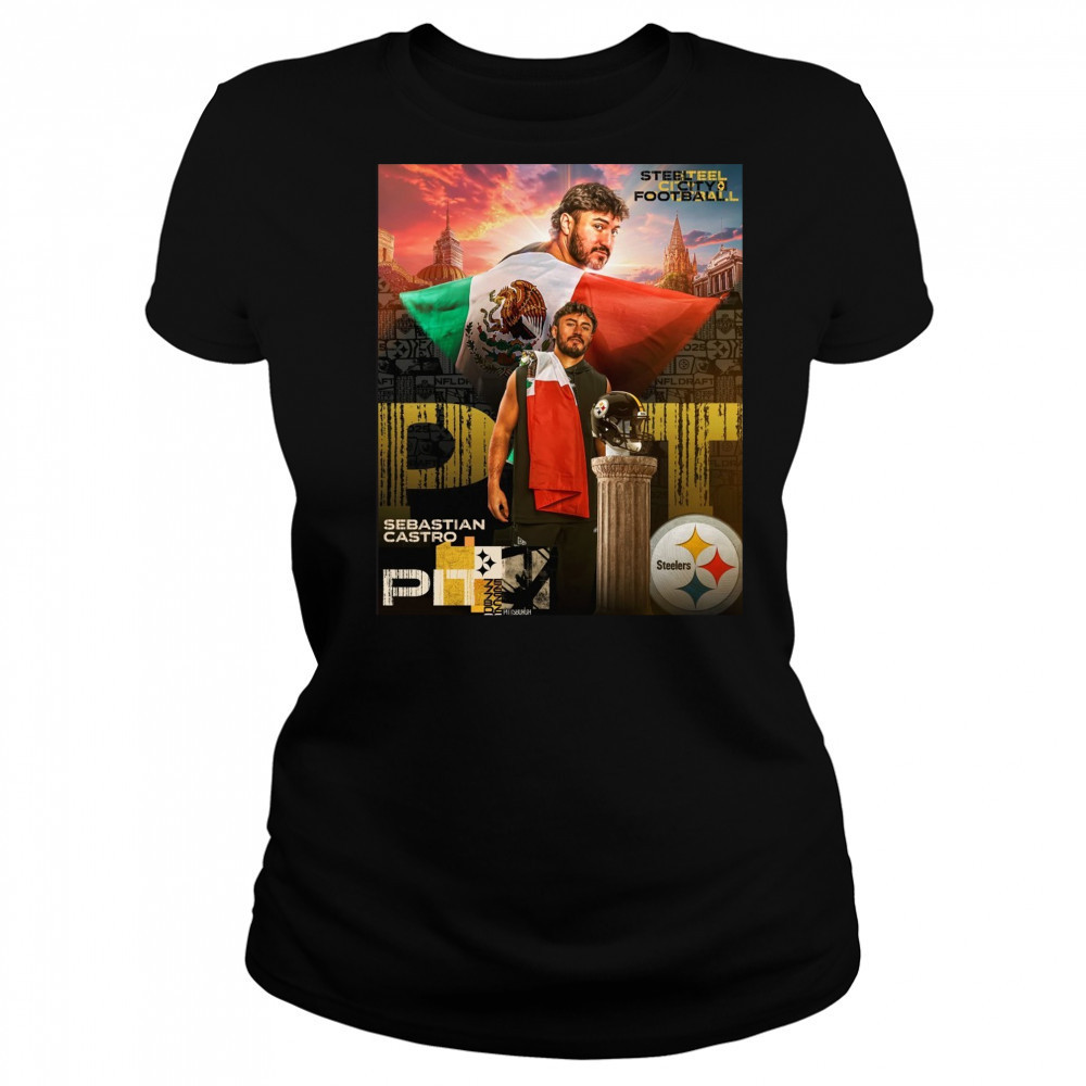 Sebastian Castro Pittsburgh Steelers Steel City Football Poster t-shirt Women's T-shirt