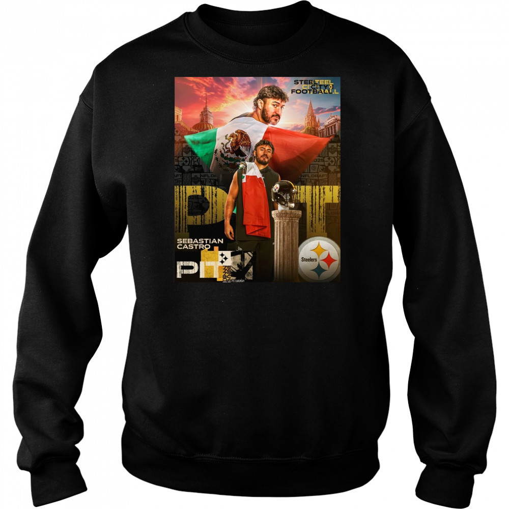 Sebastian Castro Pittsburgh Steelers Steel City Football Poster t-shirt Hoodie