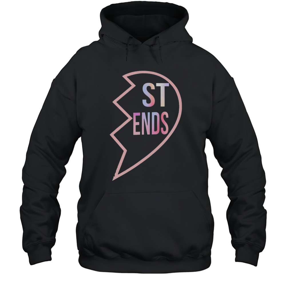 St End Bff 1 Heart In 2 Best Friends Matching 2nd Part T-Shirt Hoodie