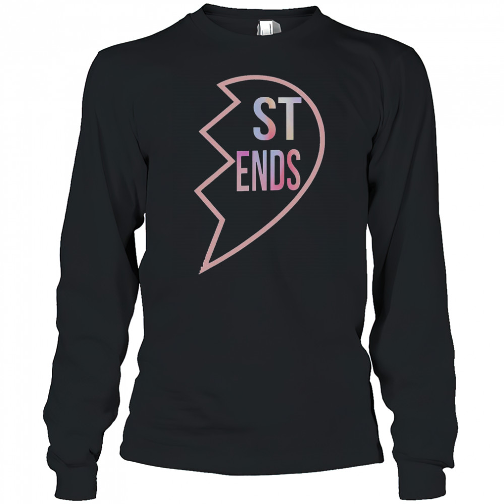 St End Bff 1 Heart In 2 Best Friends Matching 2nd Part T-Shirt Long Sleeved