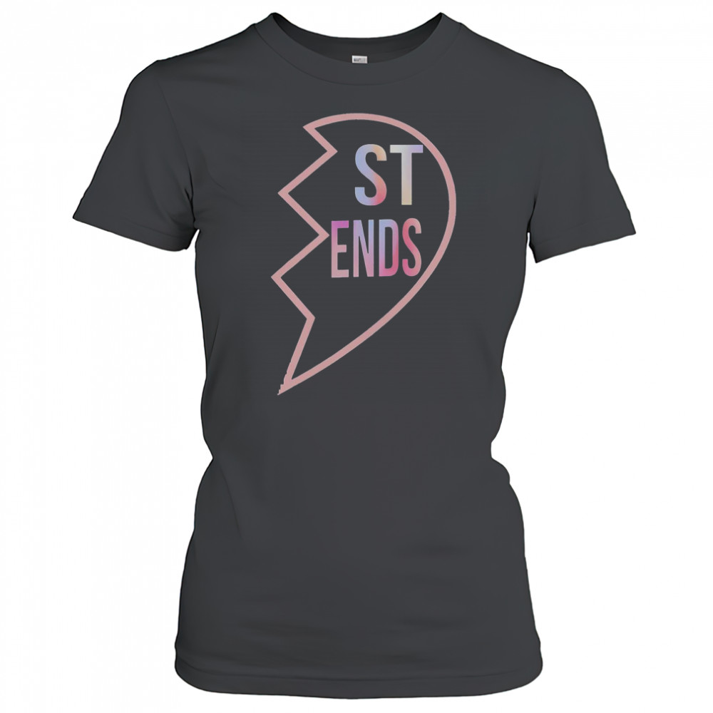 St End Bff 1 Heart In 2 Best Friends Matching 2nd Part T-Shirt Women's T-shirt