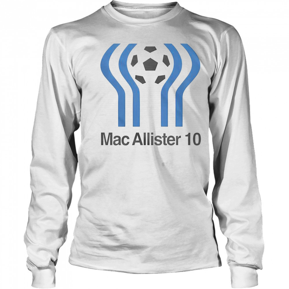 The Anfield Wrap Mac Allister 10 Liverpool T-Shirt Long Sleeved