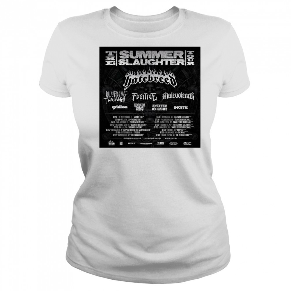 The Summer Slaughter Tour July 2025 with Bleeding Through, Gridiron, Malevolence t-shirt Women's T-shirt
