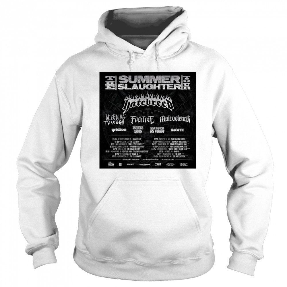 The Summer Slaughter Tour July 2025 with Bleeding Through, Gridiron, Malevolence t-shirt Sweatshirt