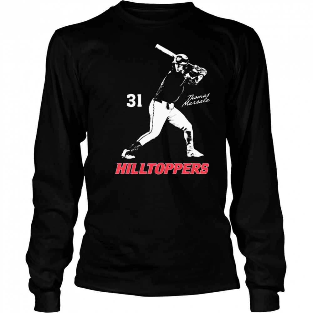 Thomas Marsala Illustrated 31 Western Kentucky Hilltoppers baseball NCAA Division I 2025 t-shirt Long Sleeved