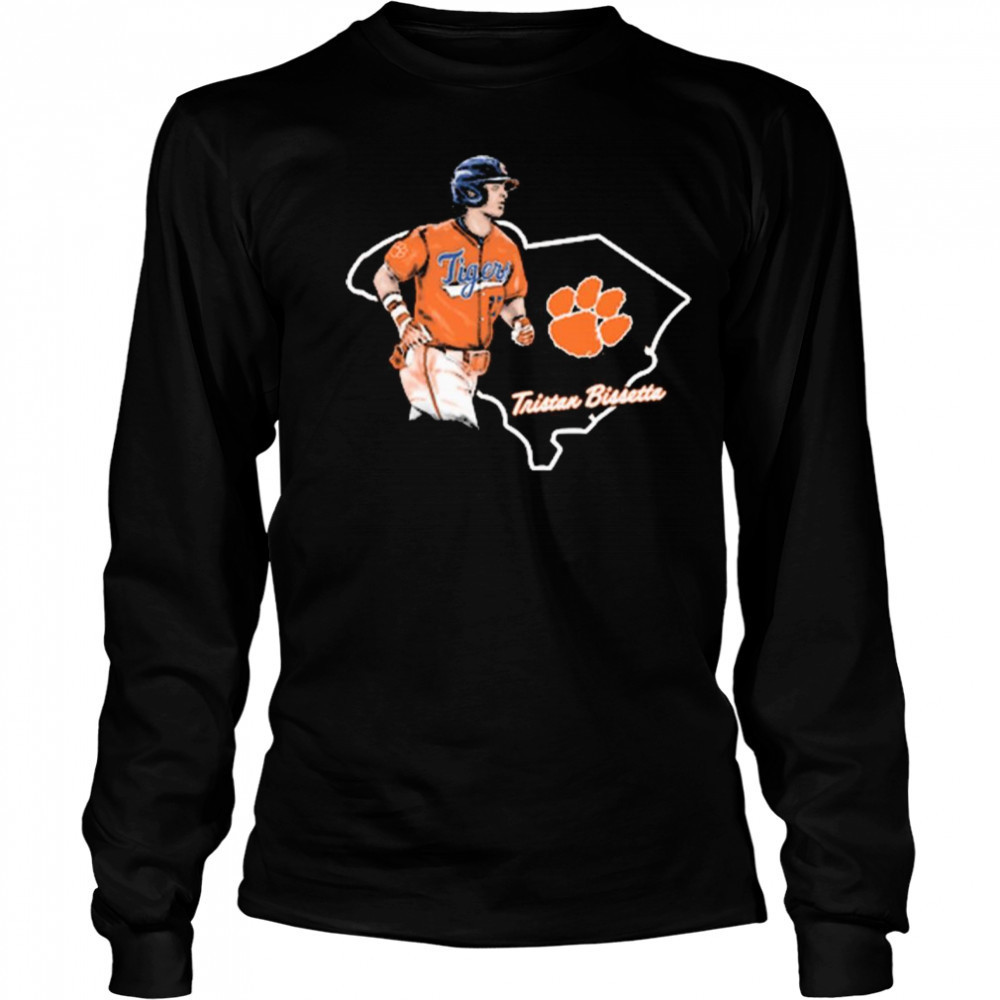 Tristan Bissetta Clemson Tigers Baseball State NCAA Division I 2025 t-shirt Long Sleeved