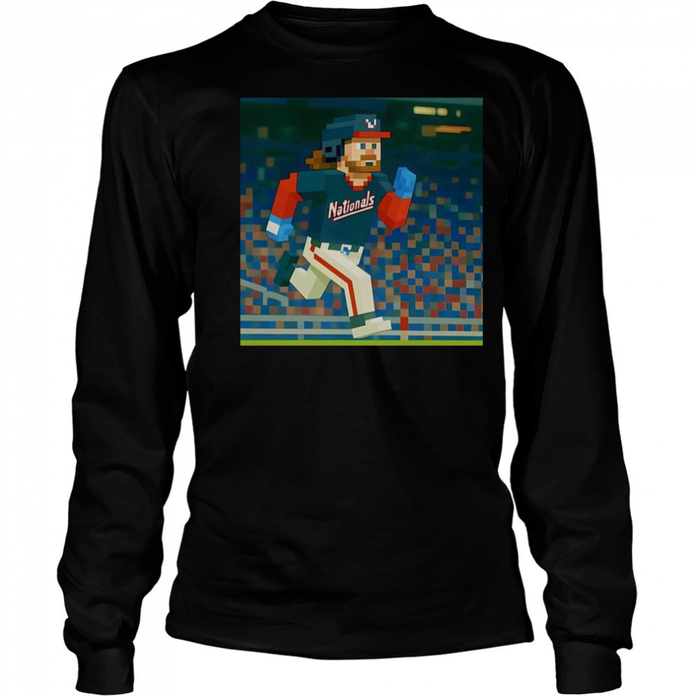 Washington Nationals Trevor Williams Game T-Shirt Long Sleeved