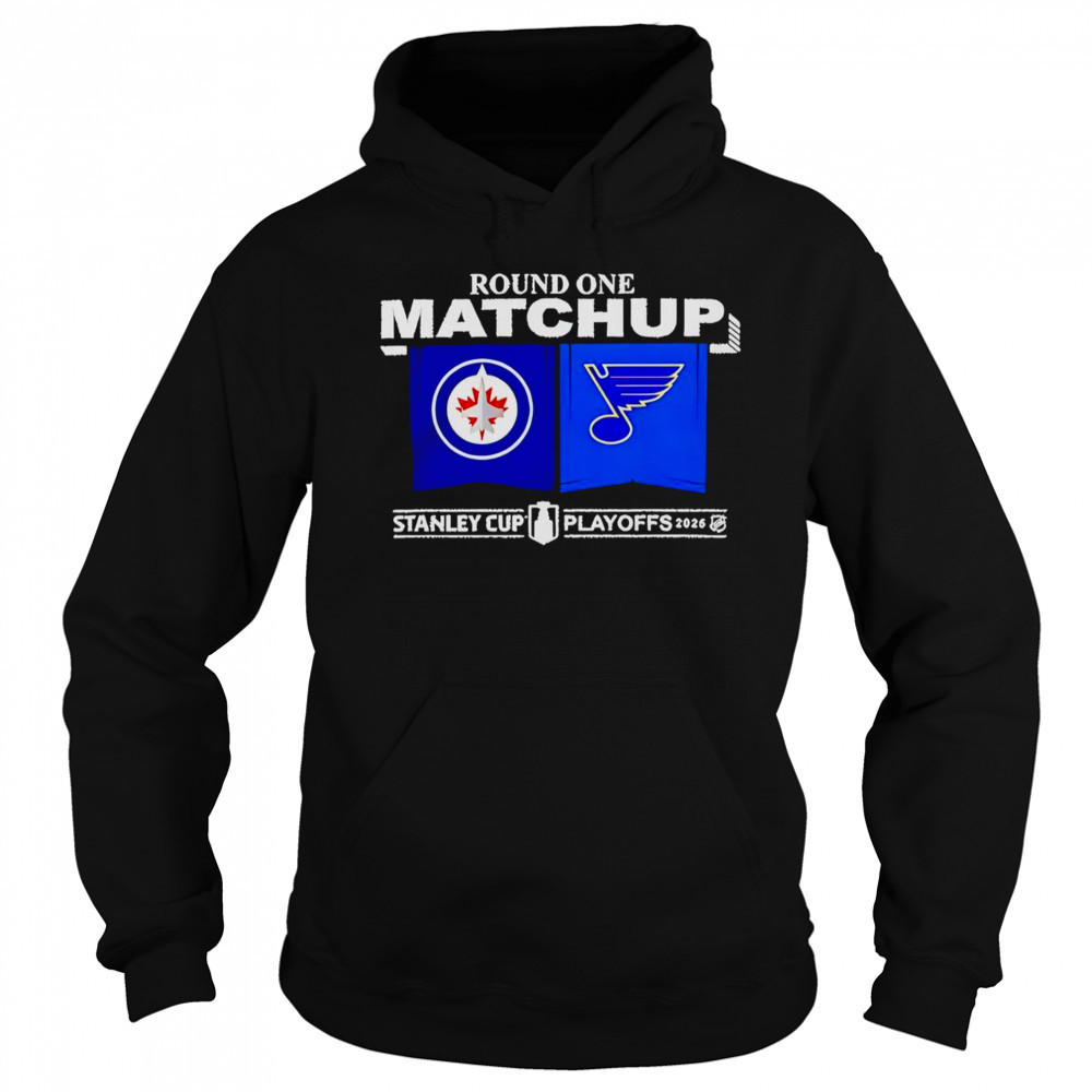 Winnipeg Jets Vs St Louis Blues NHL 2025 Playoff Round 1 Match Up T-Shirt Sweatshirt