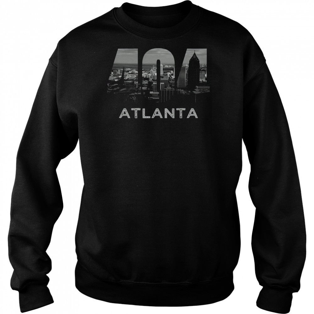 City Skyline Area Code 404 Downtown Atlanta Georgia Souvenir T-Shirt Hoodie
