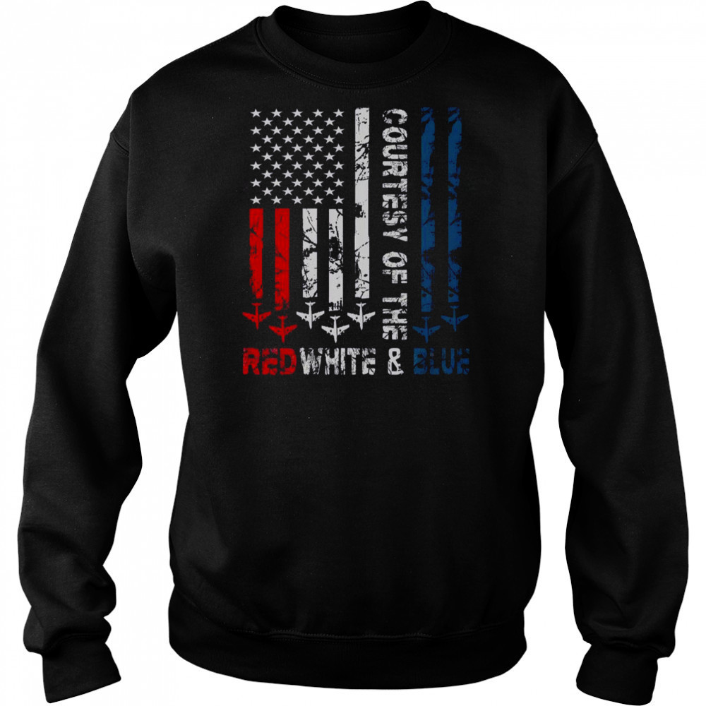 Courtesy Of The Red White And Blue Vintage America US Flag T-Shirt Hoodie