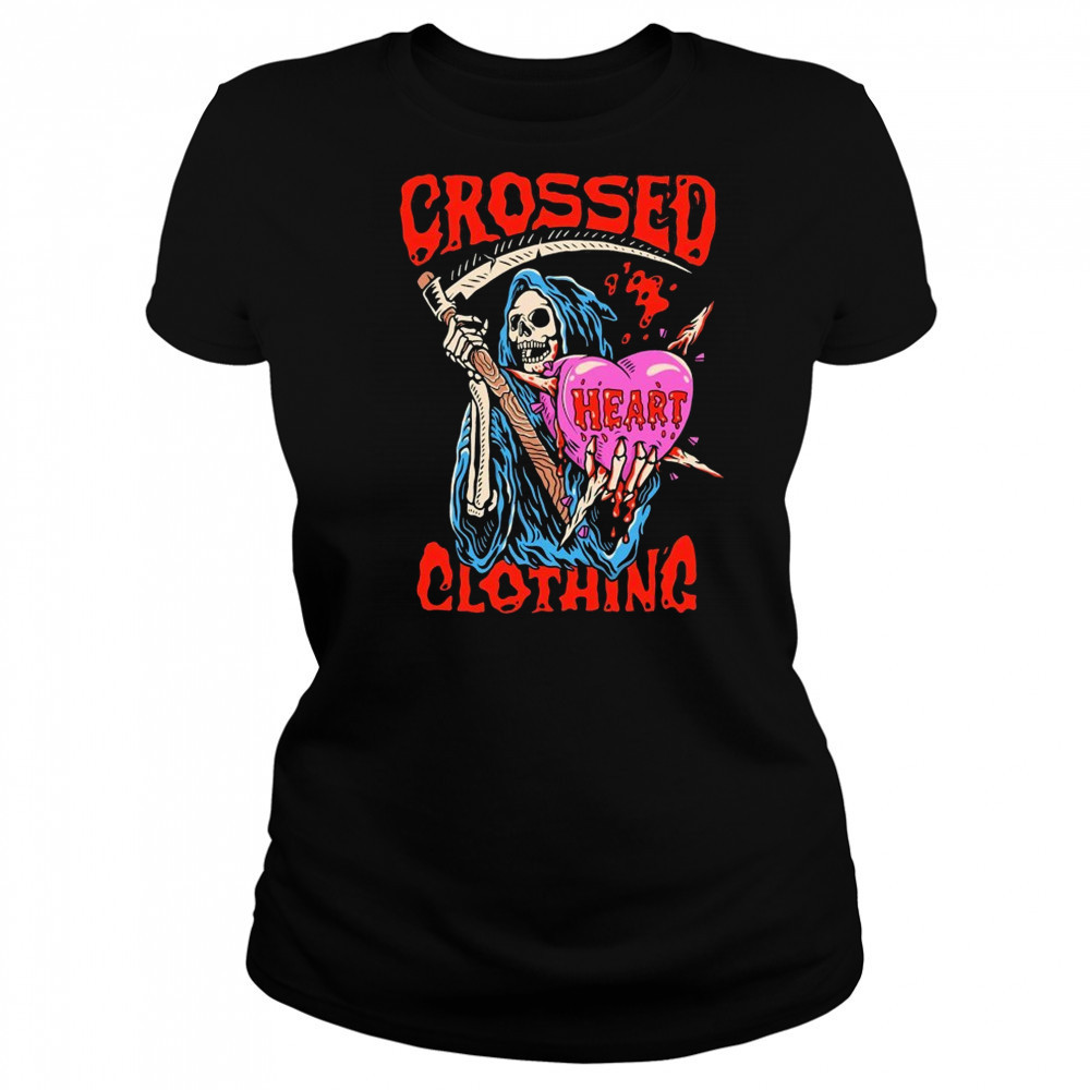 Crossed Heart Death Grim Reaper T-shirt Women's T-shirt