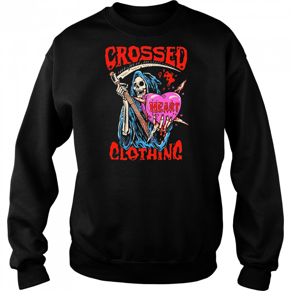 Crossed Heart Death Grim Reaper T-shirt Hoodie